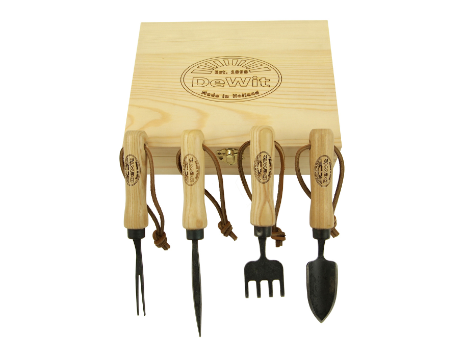 De Wit - Bonsai set in houten doos - 4 st