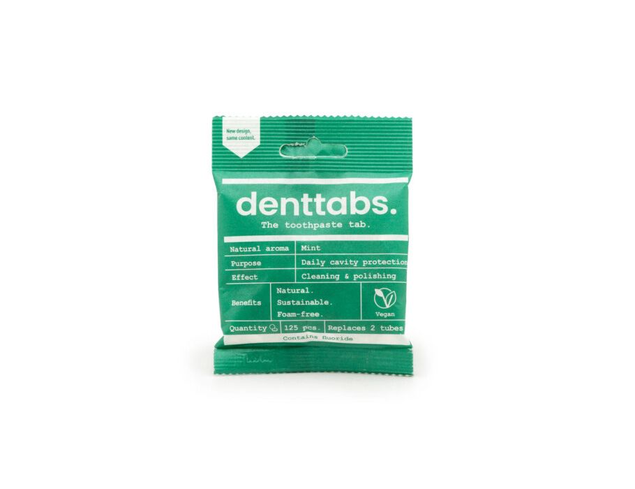 Denttabs - Tandpasta Tabletten - Met Fluor - Mint - 125st