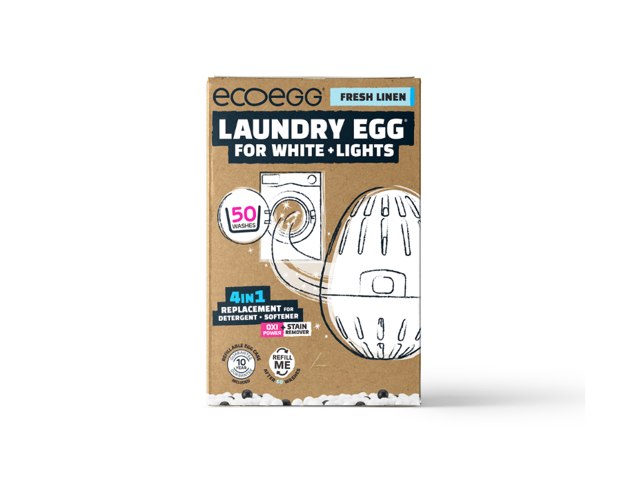 EcoEgg - Wasbal voor witte was - Fresh Linen - 50 wasjes