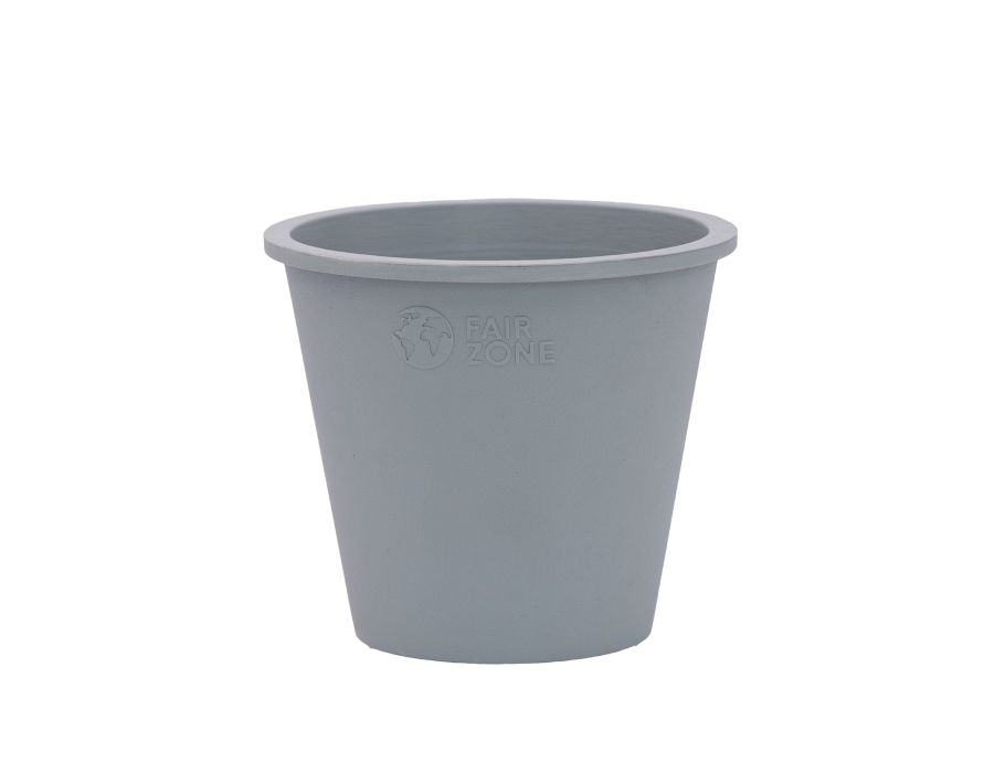 Fairzone - Plantenpotten - Rubber - Grijs - 6 Stuks