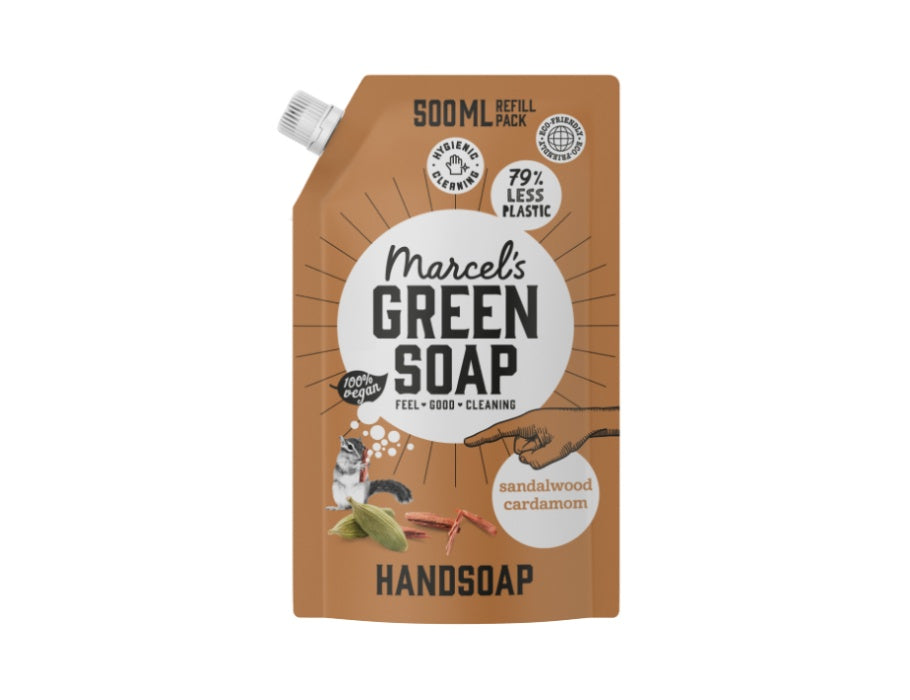 Marcel Green Soap - Handzeep Sandelhout & Kardemom - 500ml navulzak