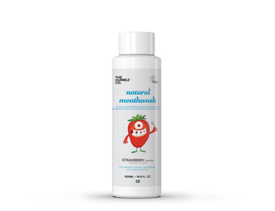 The Humble Co. - Mondwater Strawberry - Kinderen - 500ML