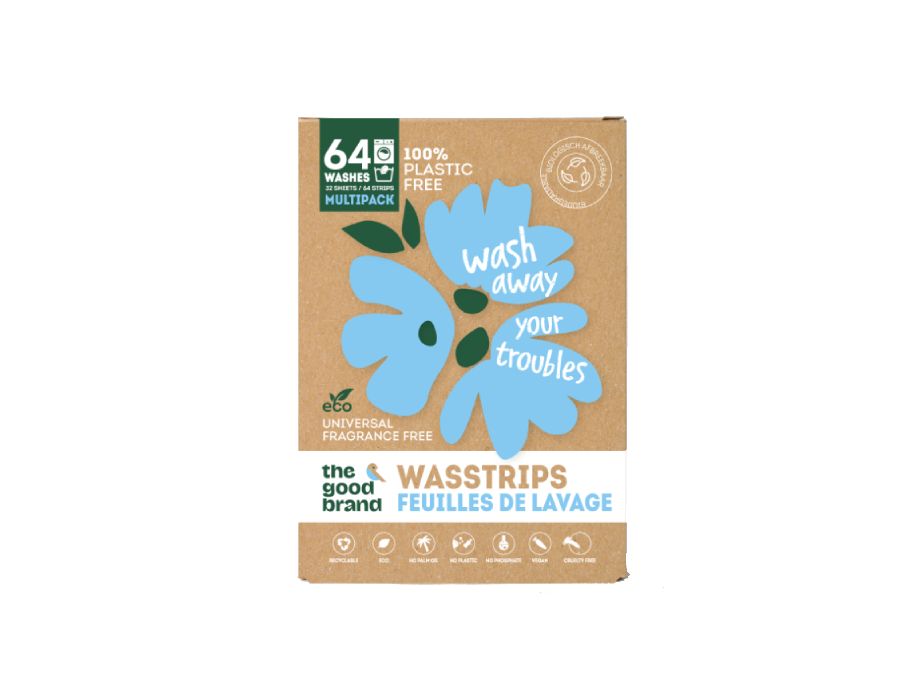The Good Brand - Wasstrips Universeel - Parfumvrij - 64st