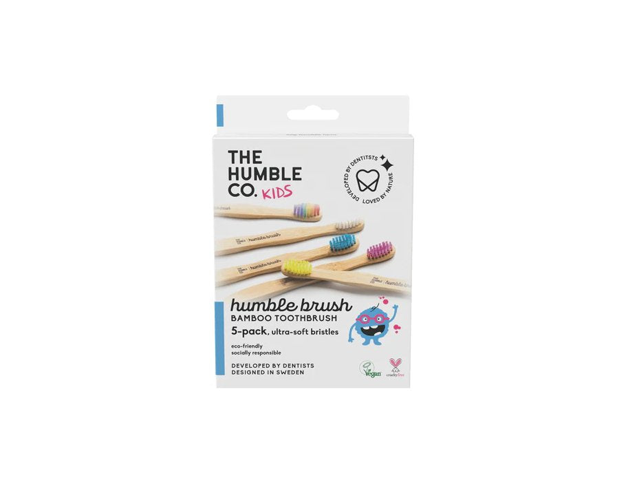 The Humble Co. Tandenborstels Bamboe - Kids - 5 Stuks