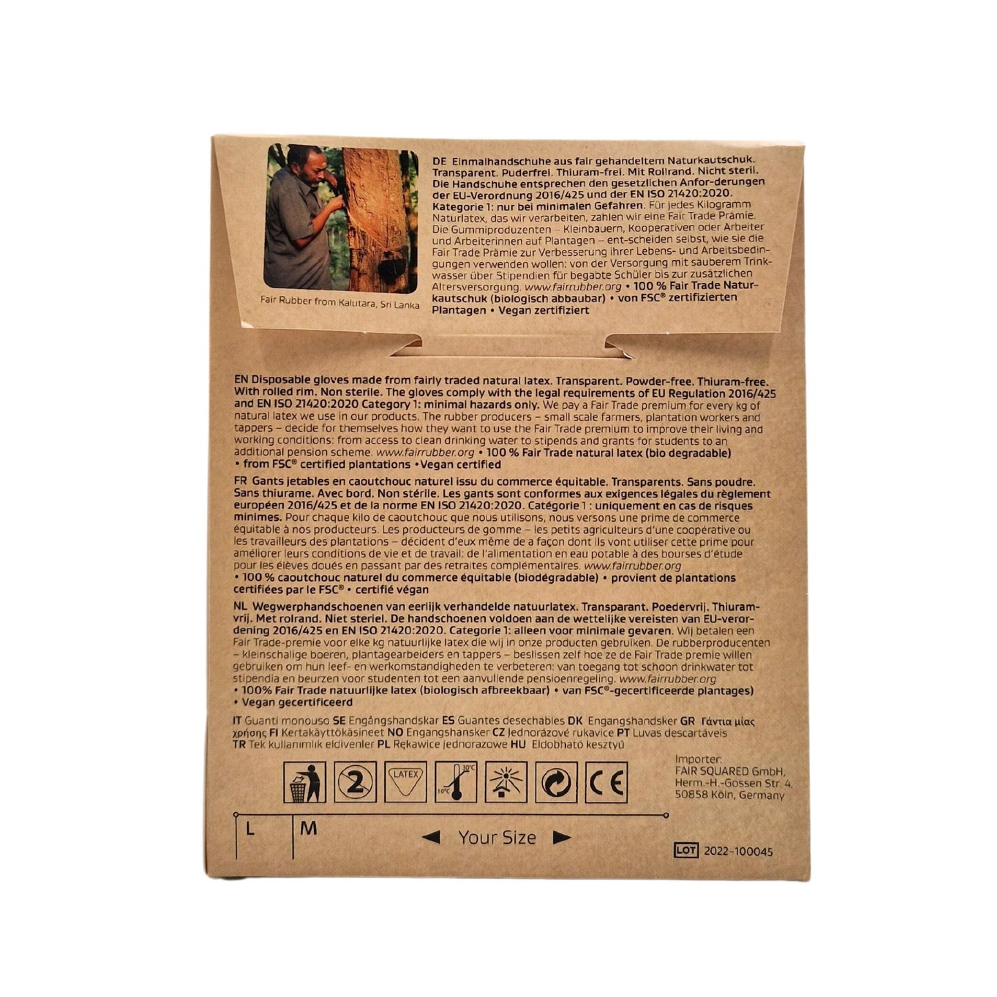 Fairzone - Wegwerphandschoenen 20 st - Size L