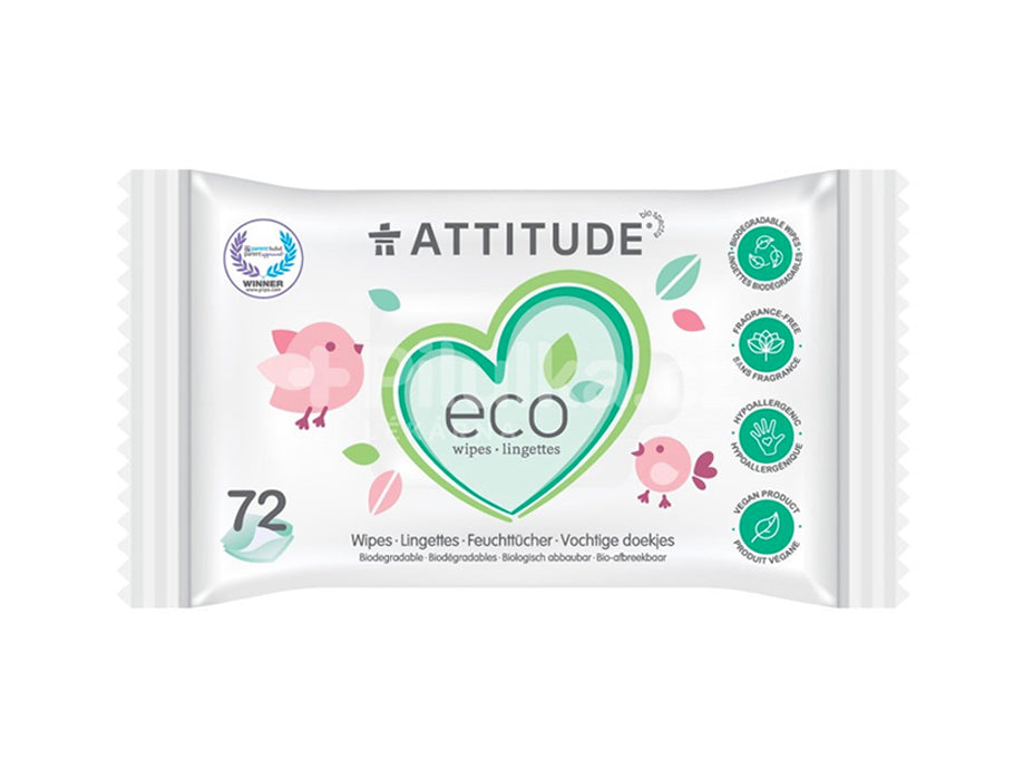 Attitude - Vochtige babydoekjes "Eco" - 72 st.