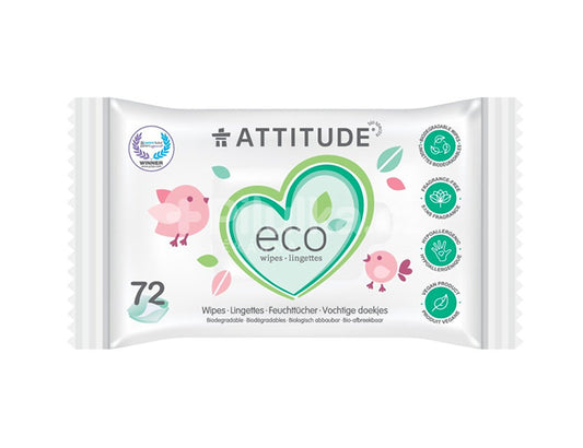 Attitude - Vochtige babydoekjes "Eco" - 72 st.