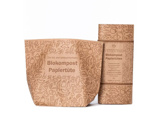 Compostella - Papieren Afvalzakken voor Biocompost - 7L  - 10st