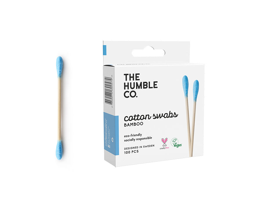 The Humble Co. - Bamboe wattenstaafjes - blauw - 100 st