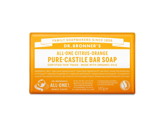 Dr. Bronner's	Zeepblok -Citrus Orange - 140 gram