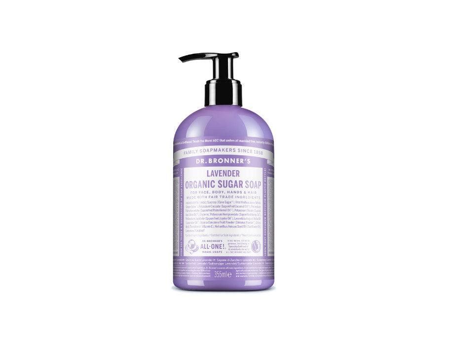Dr. Bronner’s zeeppomp met vloeibare zeep – Lavendel -355ml