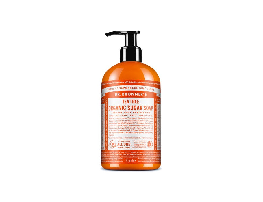 Dr. Bronner’s - zeeppomp met vloeibare zeep – Tea Tree - 355ml
