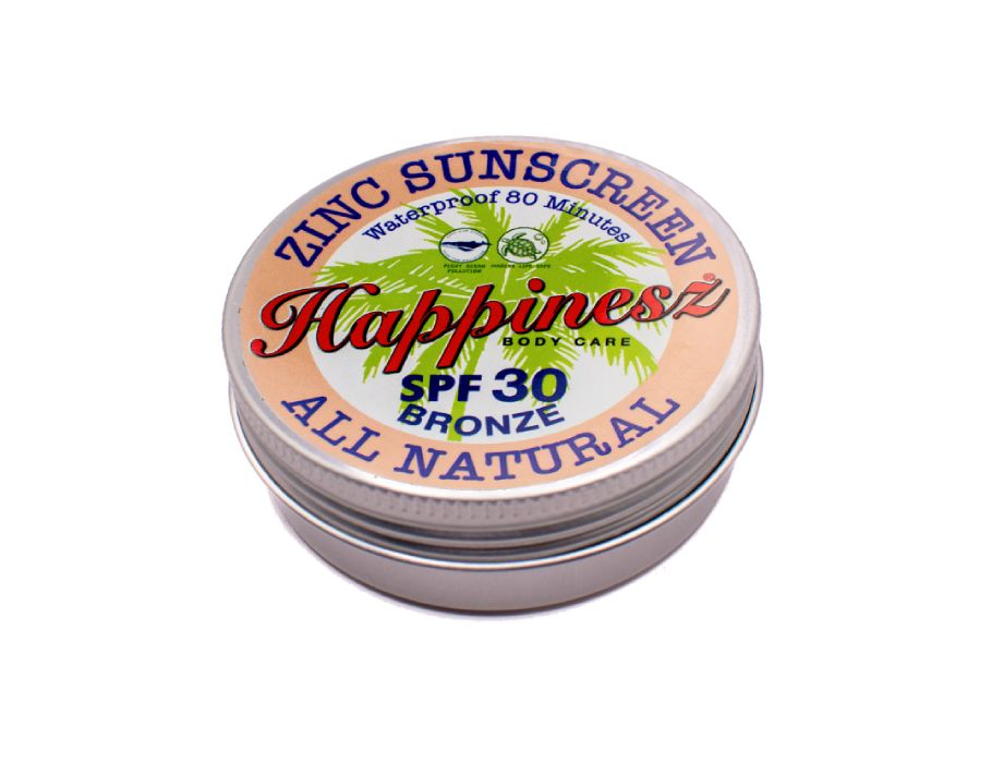 Happinesz - Zonnebrandcrème - SPF 30 - Zink - Bronze - 60gr