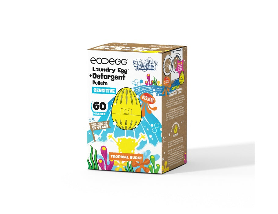 EcoEgg - Wasbal SpongeBob - Tropical Burst Sensitive - 60 wasjes