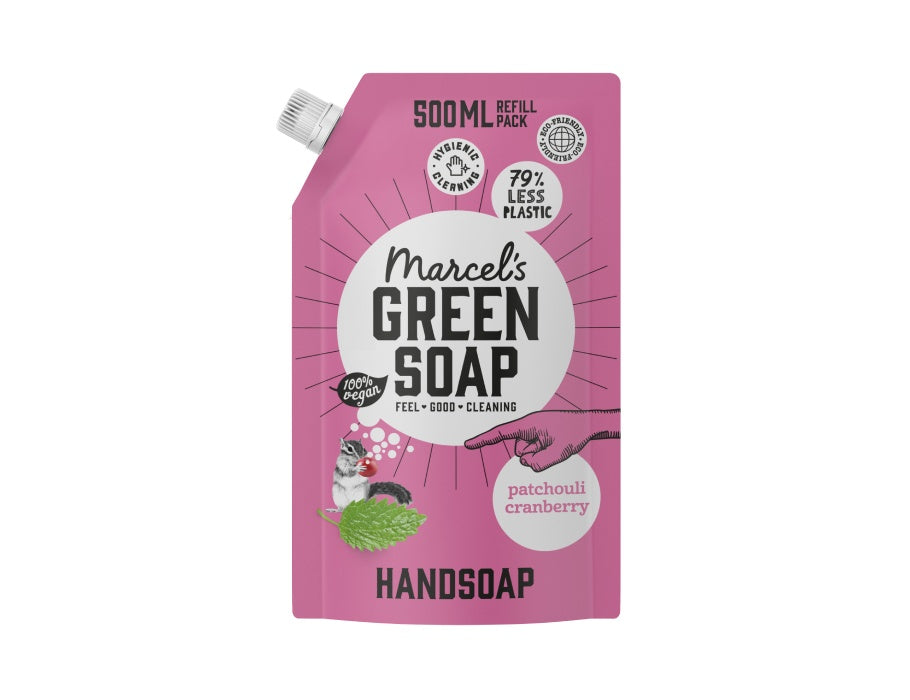 Marcel Green Soap - Handzeep Patchouli & Cranberry - 500ml navulzak