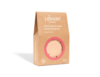 The Lekker Company - Natuurlijke Hand & Body Bar - Very Berry - 65gr