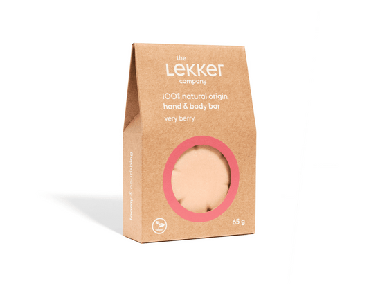 The Lekker Company - Natuurlijke Hand & Body Bar - Very Berry - 65gr