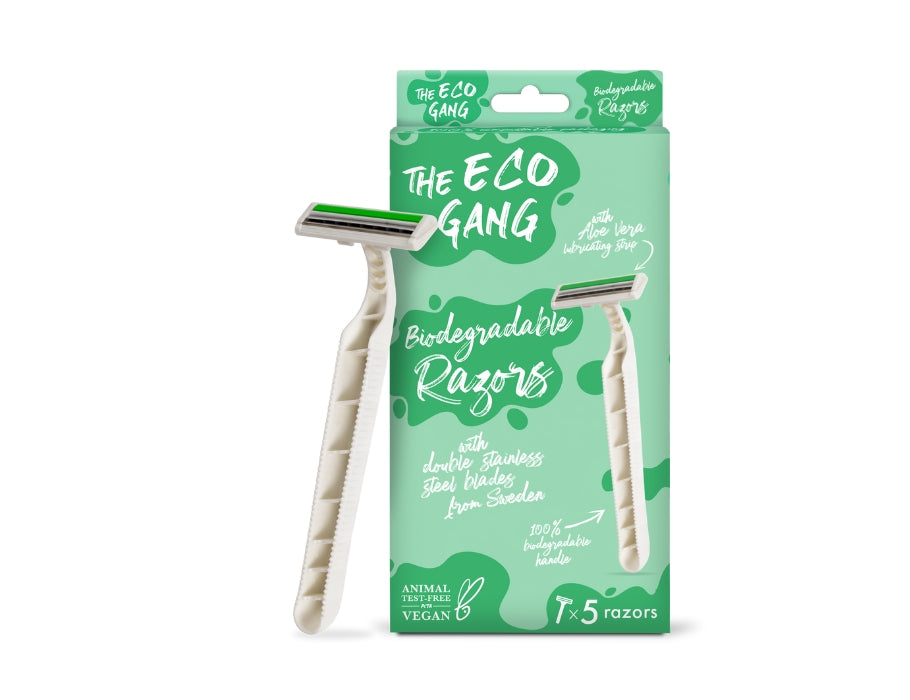 The Eco Gang - Biologisch afbreekbbare scheermesjes - 5 stuks