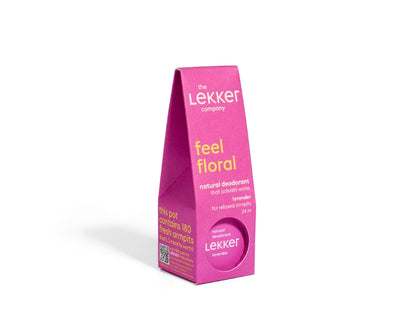The Lekker Company Deodorant - Vegan en Plasticvrij - Lavendel - 30gr