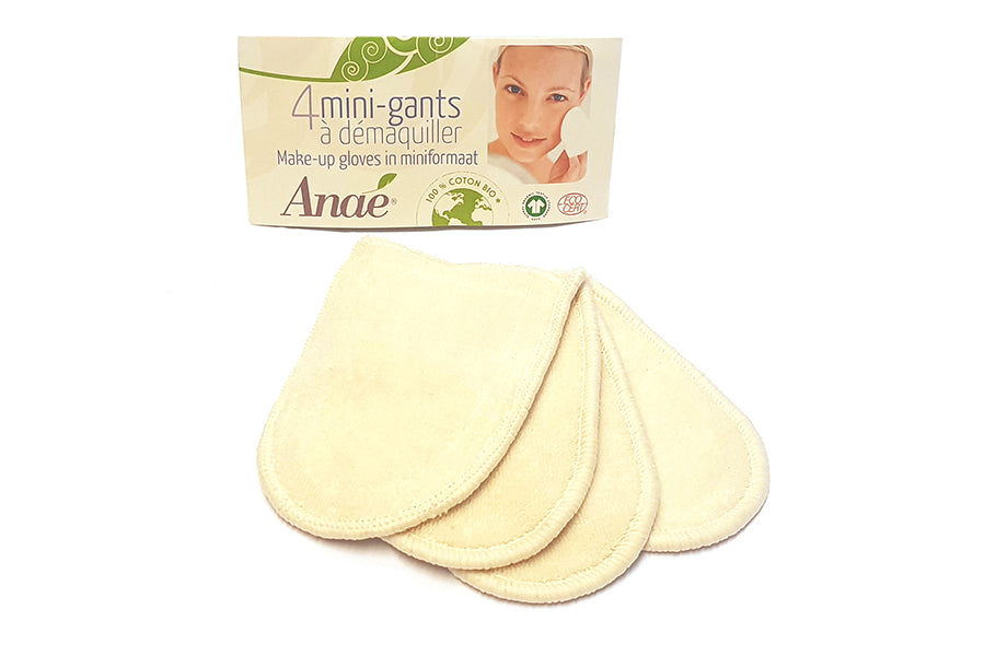 Anaé  - Make-up verwijder handschoen wasbaar katoen - 4st