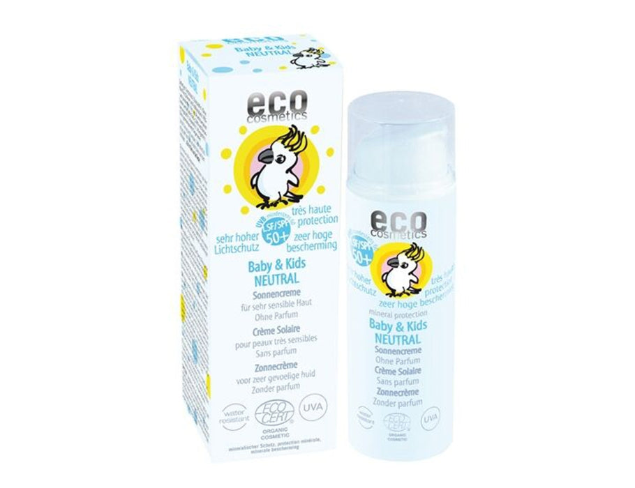 Eco Cosmetics - Zonnebrandcrème voor baby's en kinderen SPF 50 - ongeparfumeerd