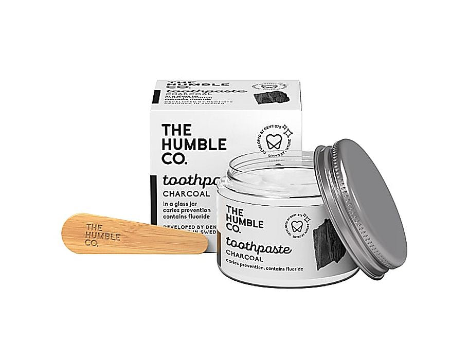 The Humble Co - Tandpasta Zero Waste - Charcoal ( houtskool) met fluor - 50 ml