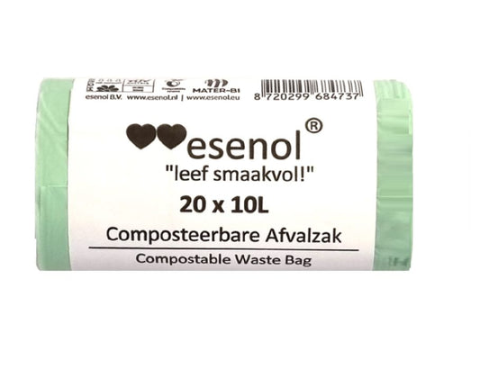 Esenol - Composteerbare afvalzakken - 10 liter - 20st