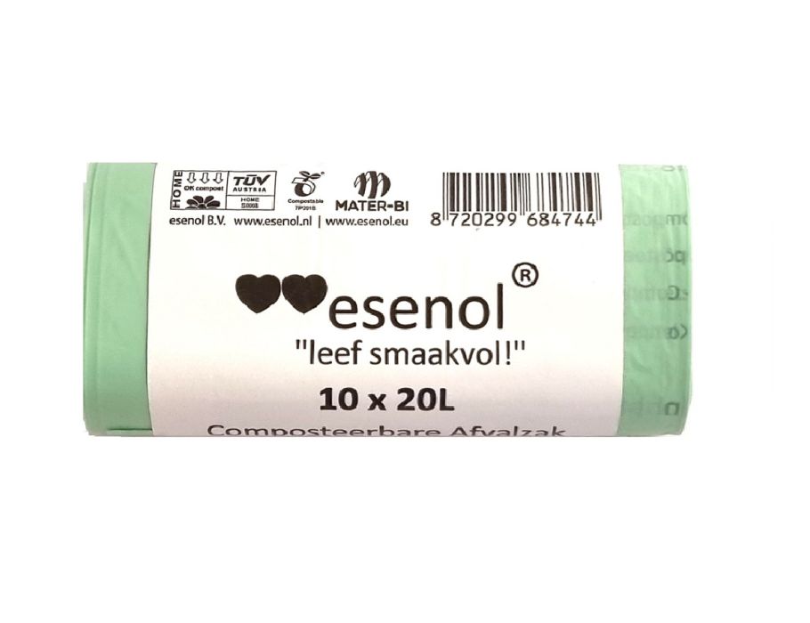 Esenol - Composteerbare afvalzakken 20 liter - 10st