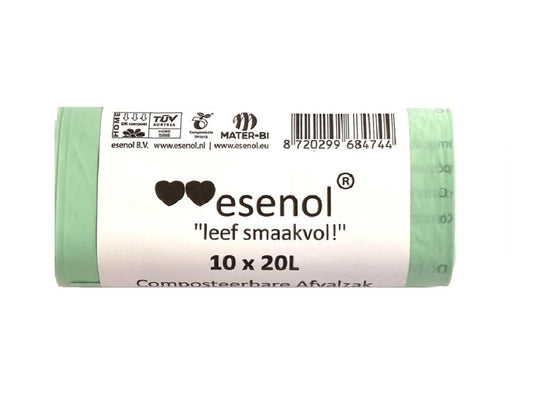 Esenol - Composteerbare afvalzakken 20 liter - 10st