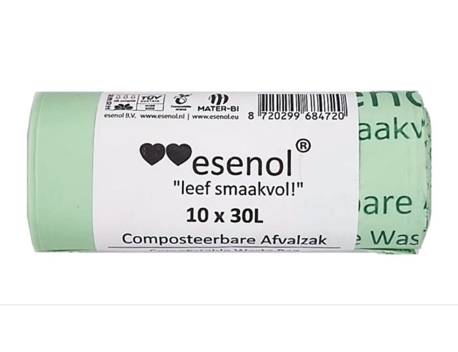 Esenol - Composteerbare afvalzakken 30 liter -10 st