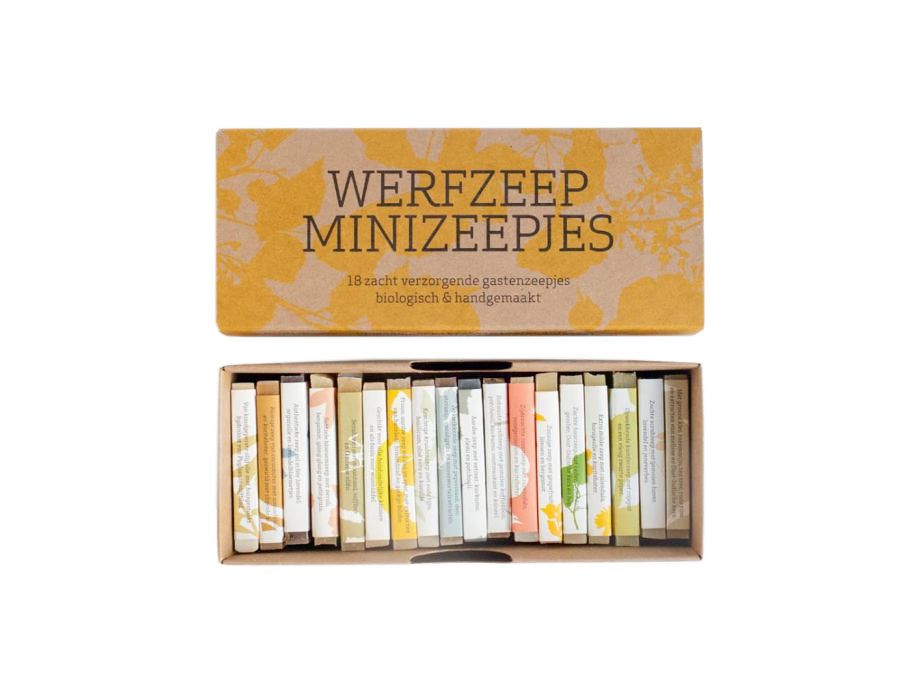 Werfzeep - Cadeaudoos - minizeepjes - 18 st.