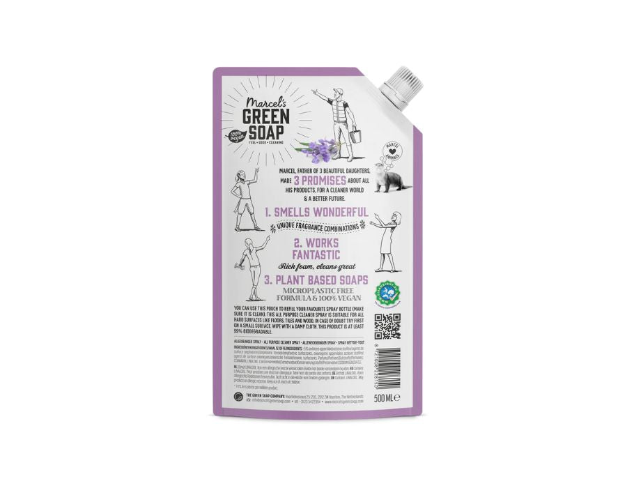 Marcel's Green Soap - Navulverpakking Allesreiniger Spray - Lavendel & Rozemarijn - 500ml