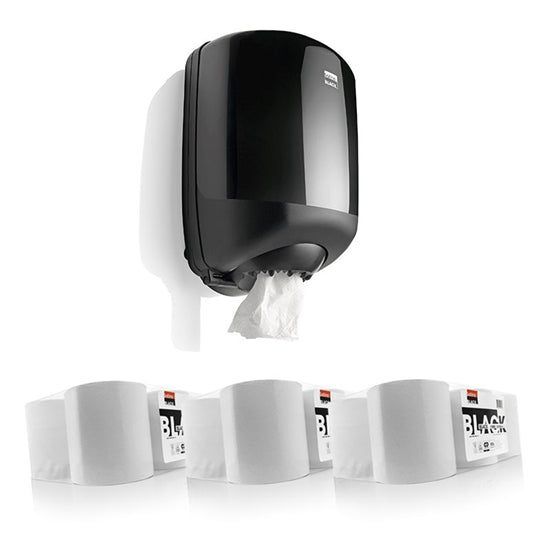 Satino - Poetsrol Satino Black - 6 rollen - 19,5cmx300m