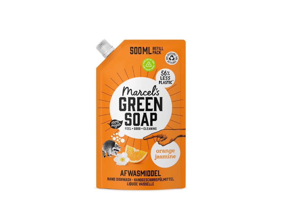 Refill - Afwasmiddel Marcels Green Soap - Sinaasappel & Jasmijn - 500ML